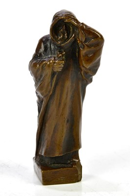 Lot 1539 - AFTER CHARLES SYKES; a small bronze figure of...
