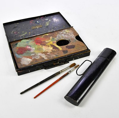 Lot 1453 - An early 20th century artist's tin with retail...