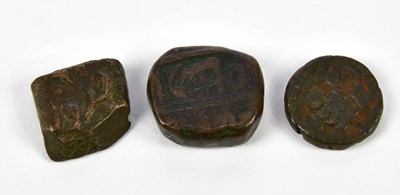 Lot 1224 - Three early bronze coins.