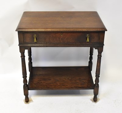 Lot 657 - WALKER & HALL; a 1930s oak table canteen of...
