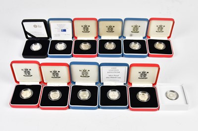 Lot 3152 - A collection of twelve Royal Mint silver proof...