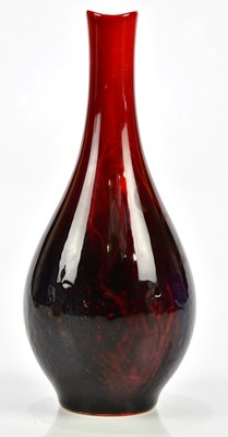 Lot 61 - ROYAL DOULTON; a veined flambe baluster shaped...