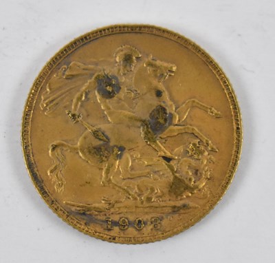 Lot 829 - An Edward VII 1908 full sovereign.