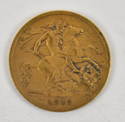 Lot 844 - A George V 1912 half sovereign.