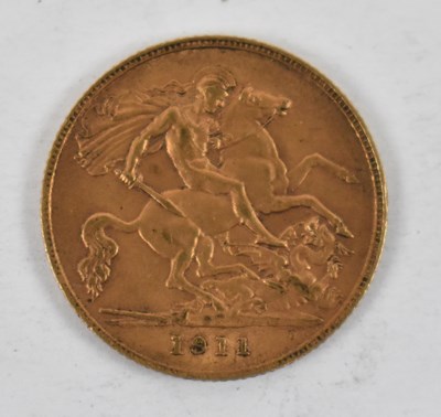 Lot 851 - A George V 1911 half sovereign.