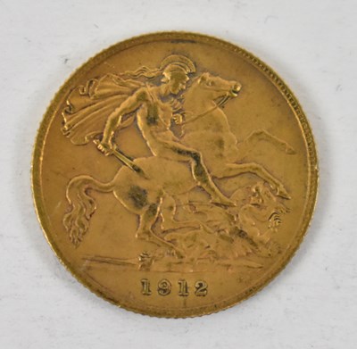 Lot 857 - A George V 1912 half sovereign.