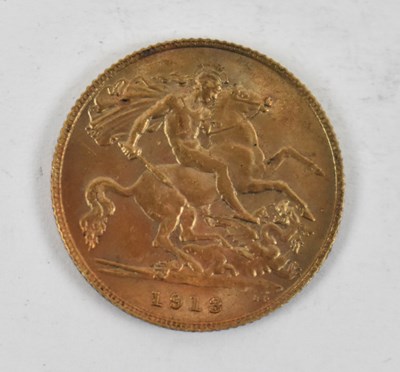 Lot 866 - A George V 1913 half sovereign.