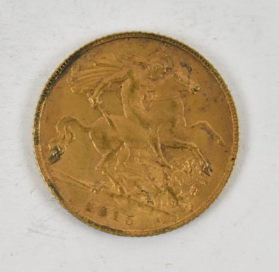Lot 868 - A George V 1915 half sovereign.