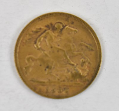 Lot 880 - A Victorian 1900 half sovereign, old head.