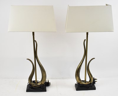 Lot 145 - PAREX; a pair of bronze effect contemporary...