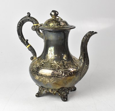 Lot 694 - A Victorian hallmarked silver lidded coffee...
