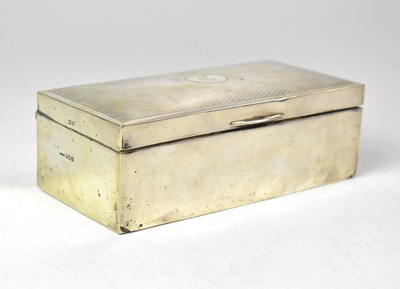 Lot 661 - A George V hallmarked silver cigarette box...
