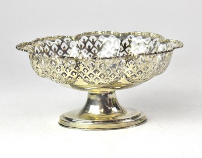 Lot 680 - A George V hallmarked silver footed pierced...