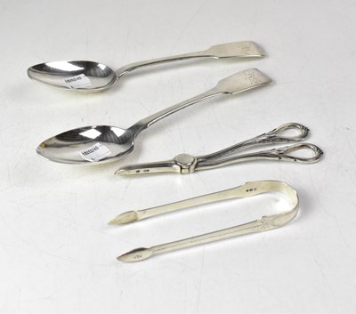 Lot 703 - Two Victorian hallmarked silver serving spoons,...