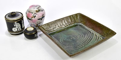 Lot 1212 - A Japanese hand painted jar and cover with...