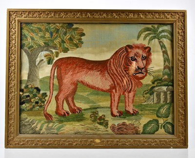 Lot 1478 - An early 19th century stump work panel...