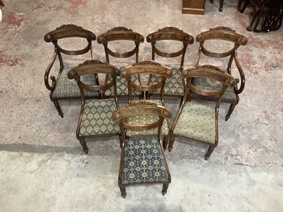 Lot 2417 - A set of eight William IV mahogany dining...