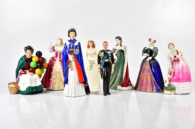 Lot 2225 - ROYAL DOULTON; a collection of eight figures...