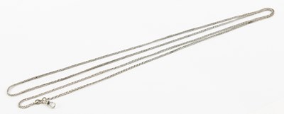 Lot 3035 - A white metal guard chain, length 76cm, approx...