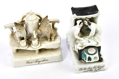 Lot 2152 - Two 19th century ceramic figures, 'Good...