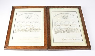 Lot 473 - LIVERPOOL SHIPWRECK AND HUMANE SOCIETY; two...