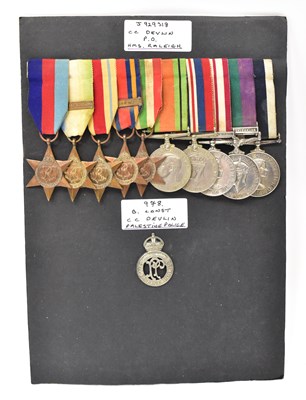 Lot 483 - A medal group awarded to, 'J 929318CC Devlin P....