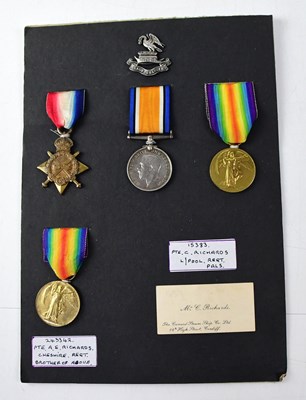 Lot 489 - A medal group awarded to '15383 Private C...