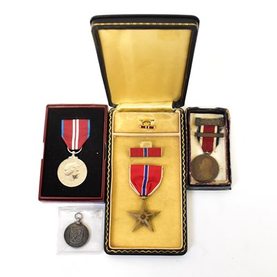 Lot 485 - Four medals comprising the Queen's Diamond...