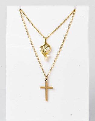 Lot 953 - Five various 9ct gold chains, all hallmarked,...