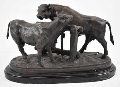 Lot 668 - STYLE OF P J MENE; a modern bronze metal...