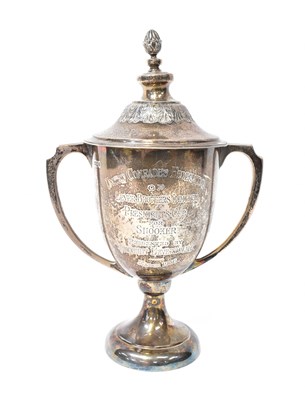 Lot 684 - A George V hallmarked silver twin-handled...