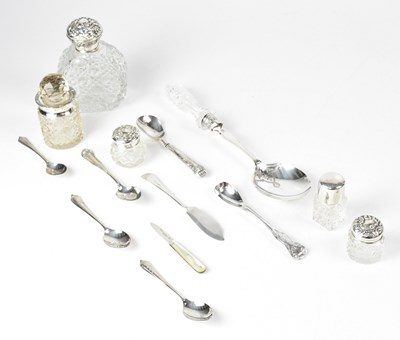Lot 720 - A small collection of silver and silver plated...