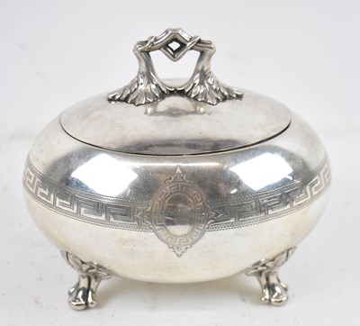 Lot 720 - A Continental white metal etrog box of...