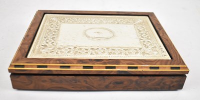 Lot 774 - A 925 grade silver topped trinket box, 19.5cm...