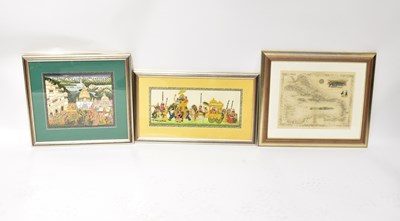 Lot 544 - Three decorative gilt-heightened Moghul-style...