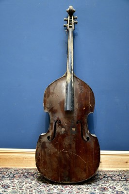Lot 1238 - An old German double bass for restoration,...