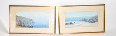 Lot 6131 - R. COOPER; a pair of watercolours, coastal...