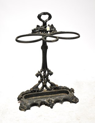 Lot 198 - A 19th century Coalbrookdale-style stick and umbrella stand