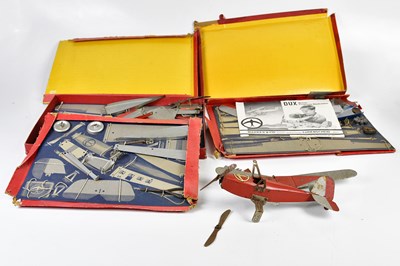 Lot 4394 - DUX; three part model plane kits with original...