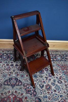 Lot 2658 - A reproduction mahogany and leather inlaid...