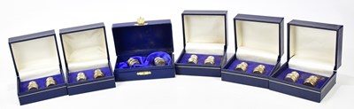 Lot 1077 - WI BROADWAY & CO; six pairs of Elizabeth II...