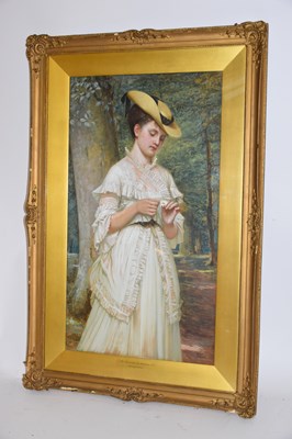 Lot 6088 - ARTHUR HILL; watercolour, 'He Loves Me, He...