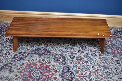 Lot 2614 - A 1970s teak coffee table, length 139cm, width...