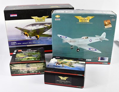 Lot 4390 - CORGI; a group of four diecast model kits to...