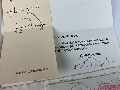 Lot 6328 - KIRK DOUGLAS; a small group of memorabilia to...