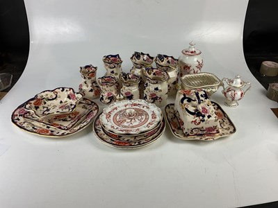 Lot 5493 - MASONS; a collection of ironstone pottery, to...