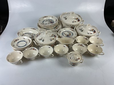 Lot 5447 - WEDGEWOOD; a "Chinese teal" tea/dinner service...