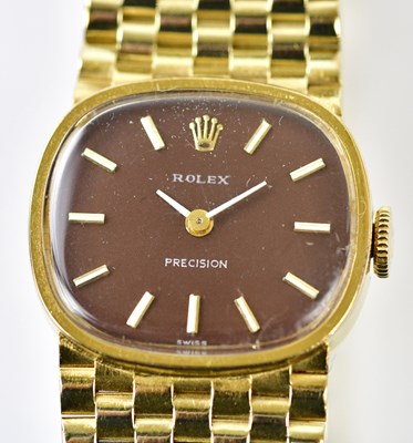 Lot 2853 - ROLEX; a lady's 14ct yellow gold wristwatch...