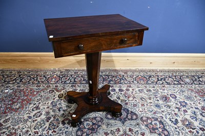 Lot 6592 - A 19th century rosewood single drawer side...