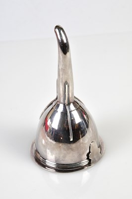 Lot 2332 - A George III hallmarked silver wine funnel,...